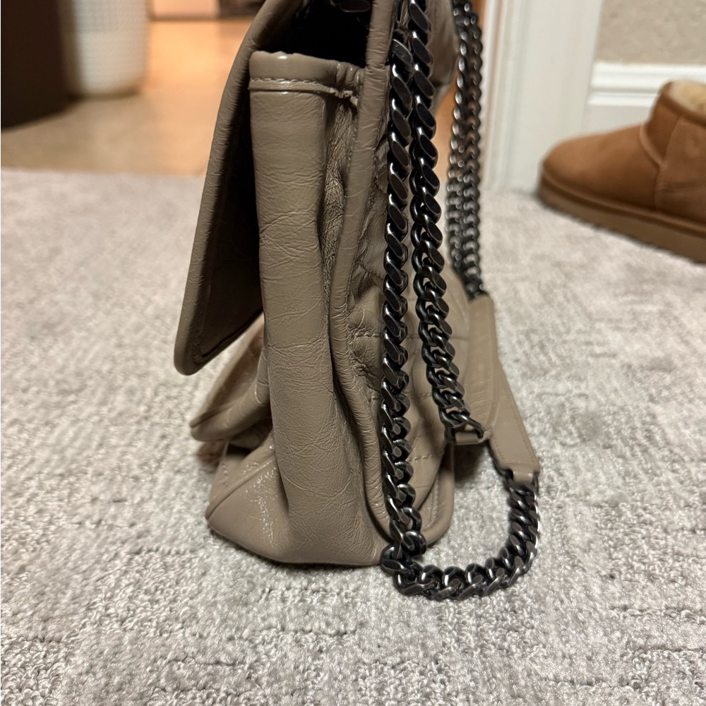 Yves Saint Laurent Taupe Quilted Leather Bag - Picture 3 of 13